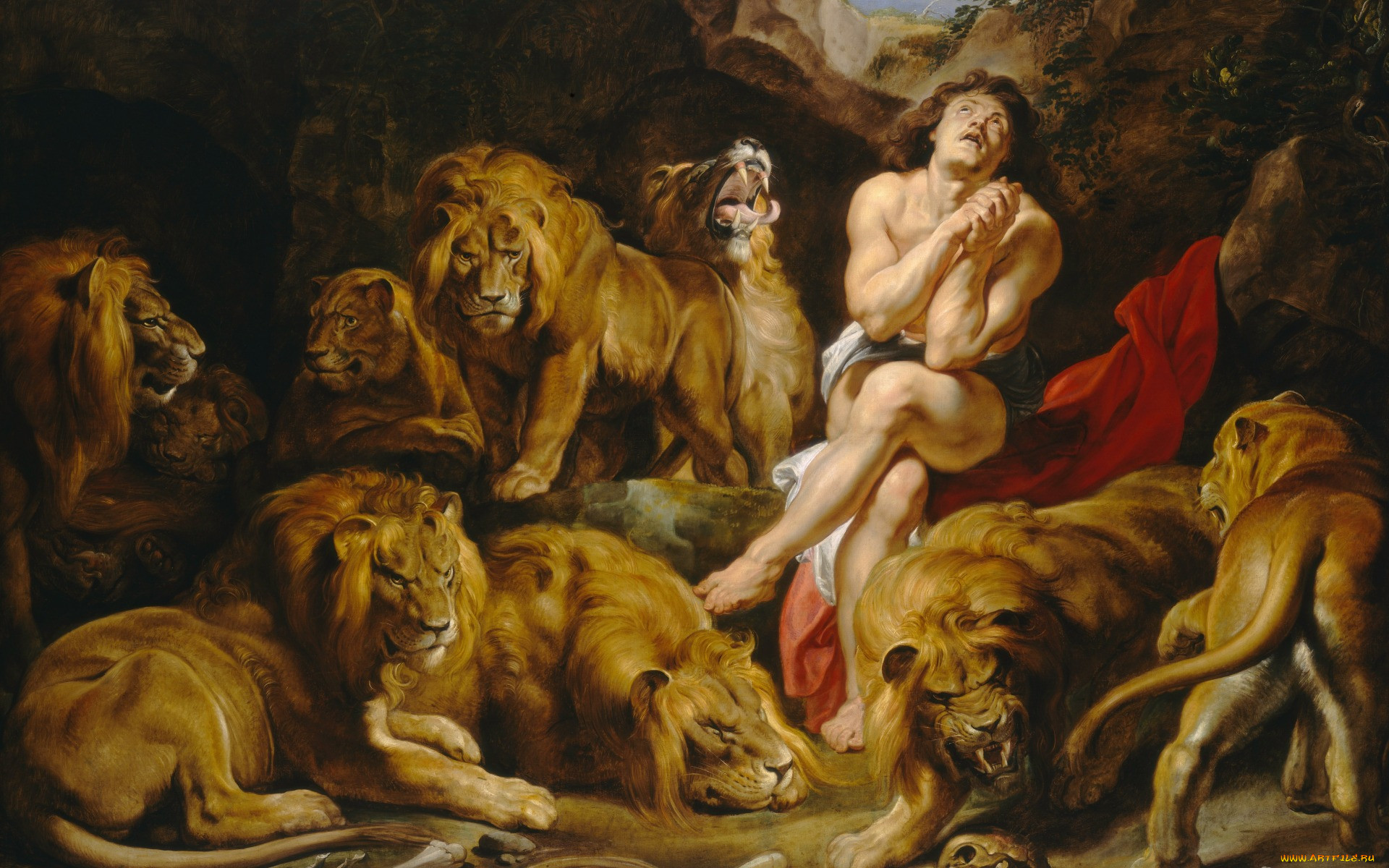 Питер Пауль Ру́бенс Даниэль в яме со львами